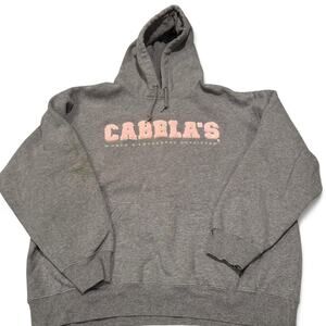 Cabela's Legendary Quality Pink & Grey Pullover Hoodie - Women's XL